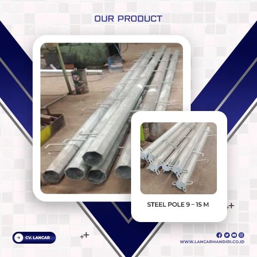 Steel Pole 9 – 15 M